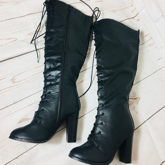 venus lace up boots